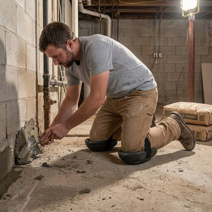 Joelheira De Protecao Multiuso Preta Resistente Construção Civil Par - Assentar Piso, Porcelanato