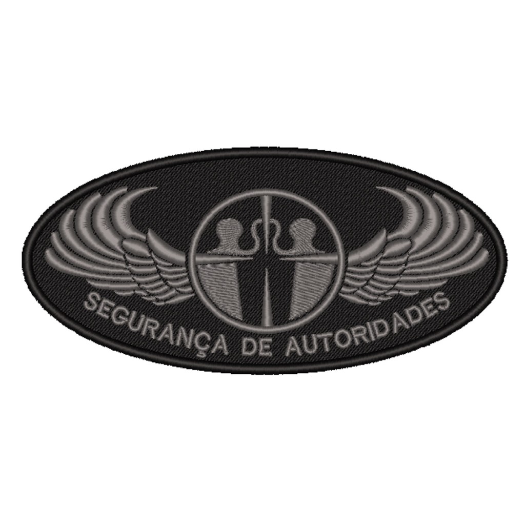 Bordado Breve Segurança de Autoridades Cinza