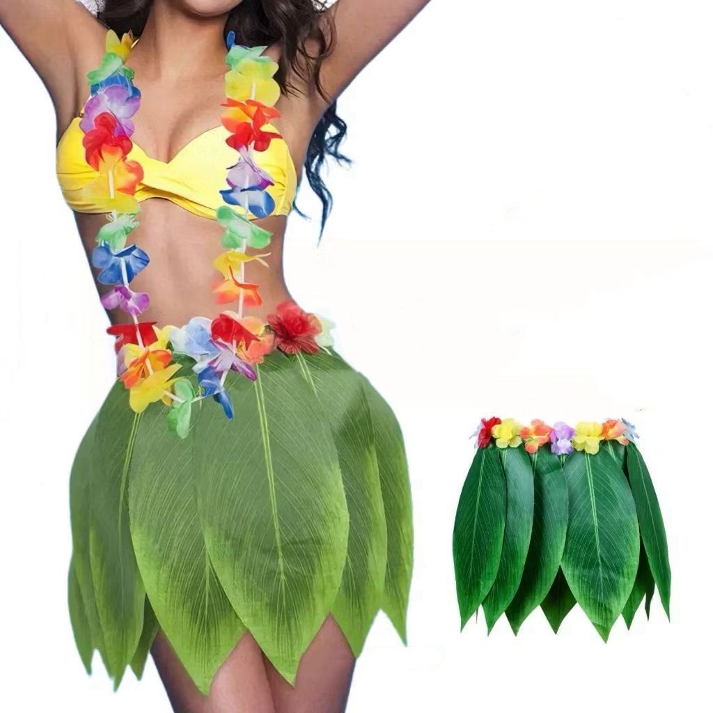 Saia Folha Unissex Adão e Eva Carnaval Bloquinho Havaí Cosplay Bloquinho