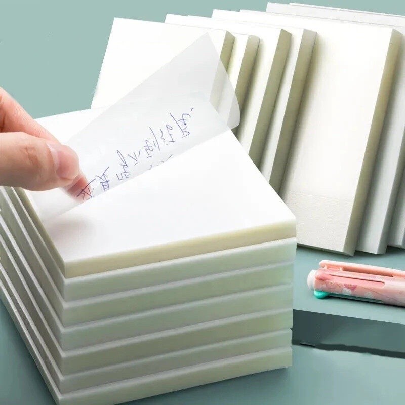 Kit Bloco Notas Adesivas Transparentes 75x75mm Papelaria Escolar Pronta Entrega Promoção