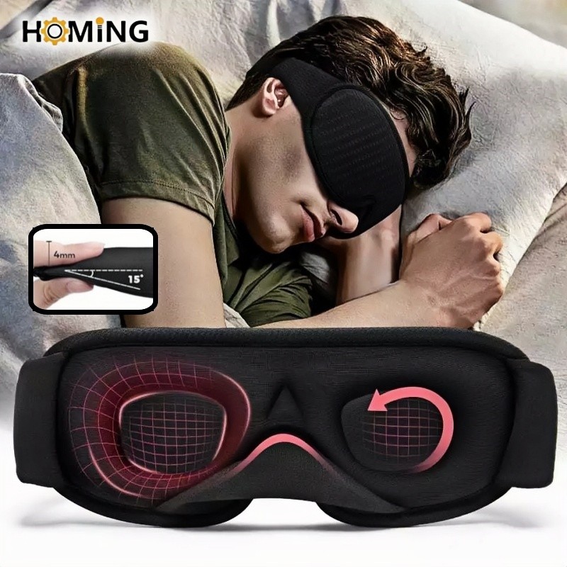 HOMING Máscara de Dormir 3D para Venda Noturna Os Olhos Com Bloqueio de Luz com Alça Ajustável em Oferta na Shopee