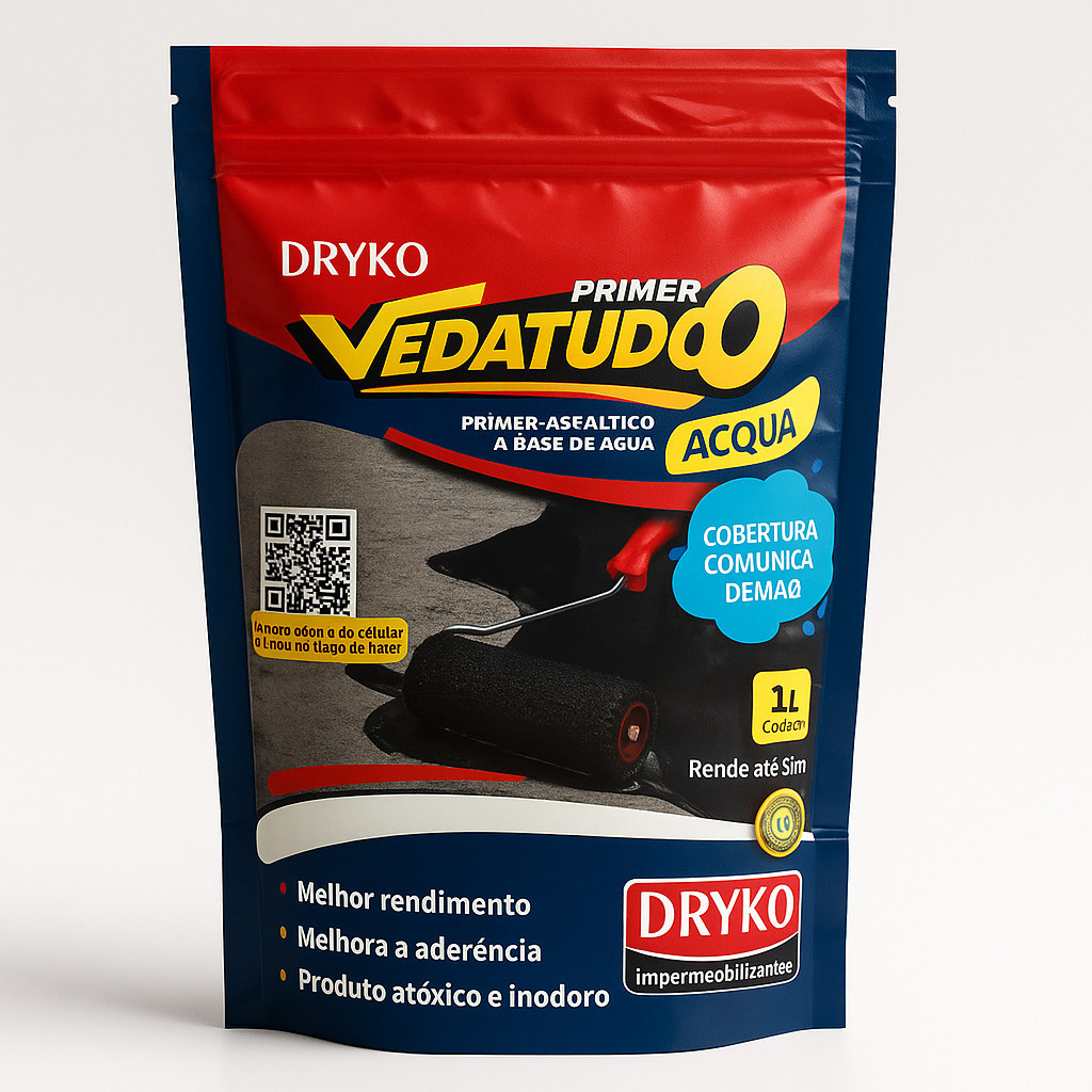 Primer Asfáltico à Base de Água PRIMER VEDATUDO Ótimo Rendimento Pintura Impermeabilizante Imperdível em Oferta na Shopee