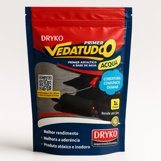 Primer Asfáltico à Base de Água PRIMER VEDATUDO Ótimo Rendimento Pintura Impermeabilizante Imperdível em Oferta na Shopee
