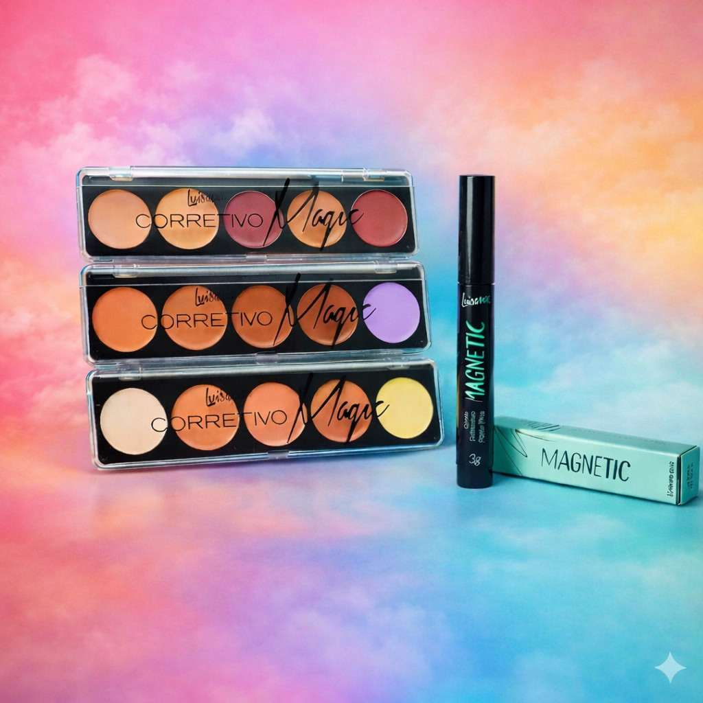 Kit Luisance Essencial | Paleta De Corretivos Magic + Caneta Magnetic LUISANCE-Hidratante,Camuflagem