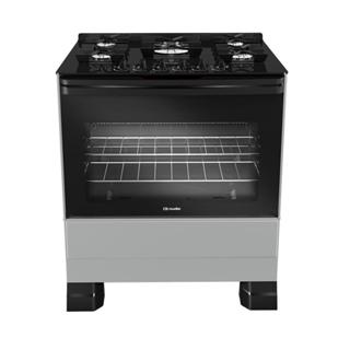 Fogão 5 Bocas Mueller Mesa Vidro - Titanio em Oferta na Shopee