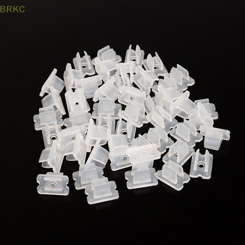 BRKC 50 Pcs 6 * 12 Mm LED Strip Fix Clips Conector Para Fixação 2835 Luz Neon 220V COB Fivela De Plástico Acessórios Fle