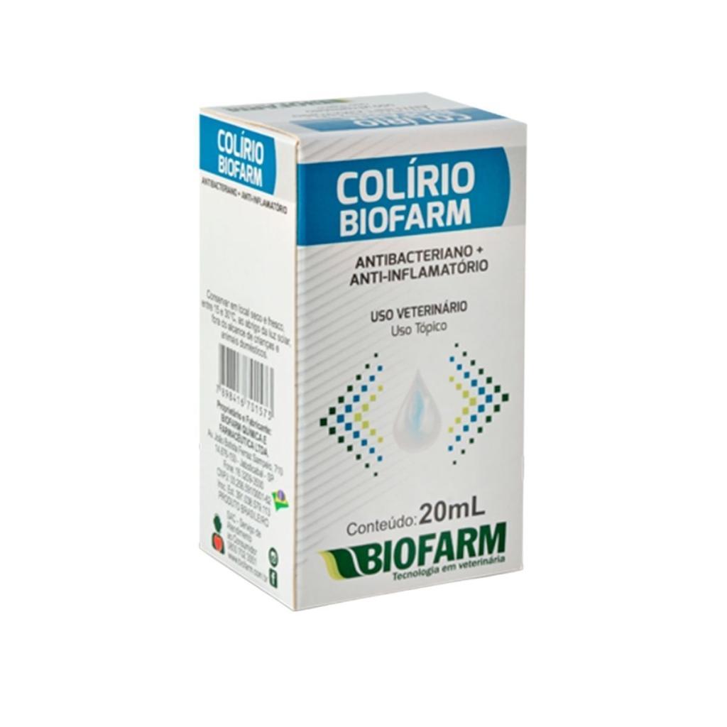 Colírio Antibacteriano e Anti-inflamatório Biofarm - 20ml