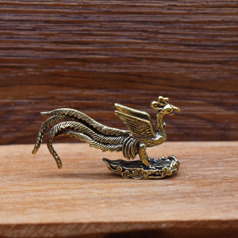 [largeloohg] Estatuetas De Fênix De Latão Retrô , Decoração De Mesa , Estátua , Ornamento Casa De Animal