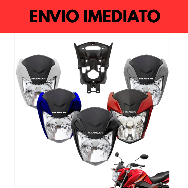 Kit Farol Completo Honda Cg Titan 160 2022 Á 2024 Com Suporte Aranha Diversas Cores ENVIO IMEDIATO