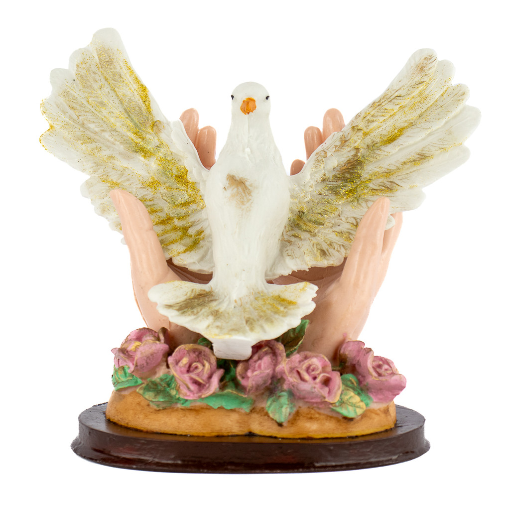 Escultura Divino Espirito Santo Mesa 21cm Resina