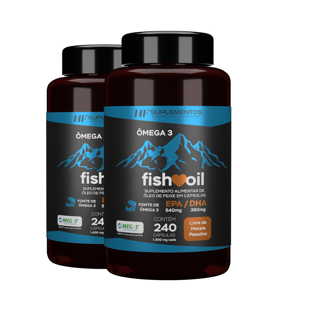 2X ÔMEGA 3 FISH OIL MEG 3 240CAPS HF SUPLEMENTOS