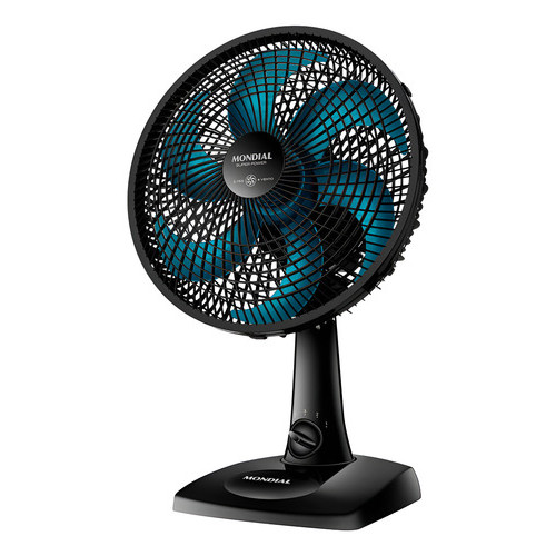 Ventilador De Mesa 30cm Super Power Mondial 220V 60W Vsp30 Preto Azul-petróleo Polipropileno