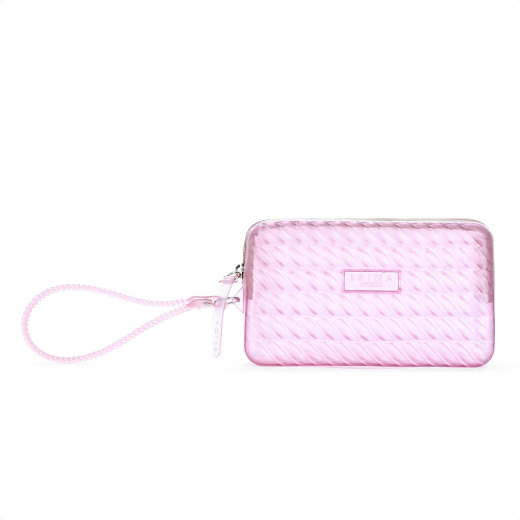 Bolsa Brizza Arezzo Clutch Marrocos Rosa Translúcido - Feminino