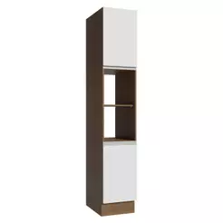 Paneleiro 40 cm 2 Portas e 2 Nichos Rustic/Branco Glamy Madesa
