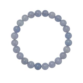 Pulseira Agua Marinha 8mm Pedra Natural Calma Tranquilidade Unissex em Oferta na Shopee