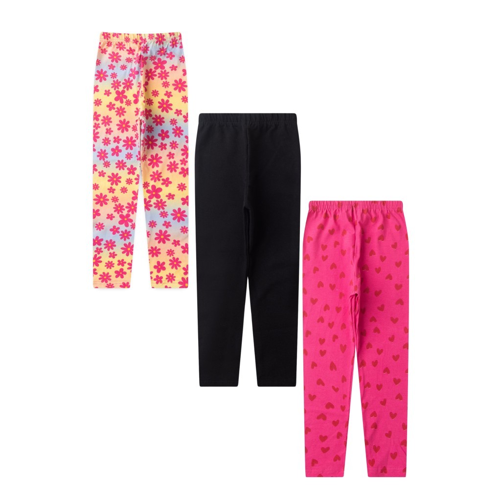 Kit 3 Legging Infantil Feminino Cores em Oferta na Shopee