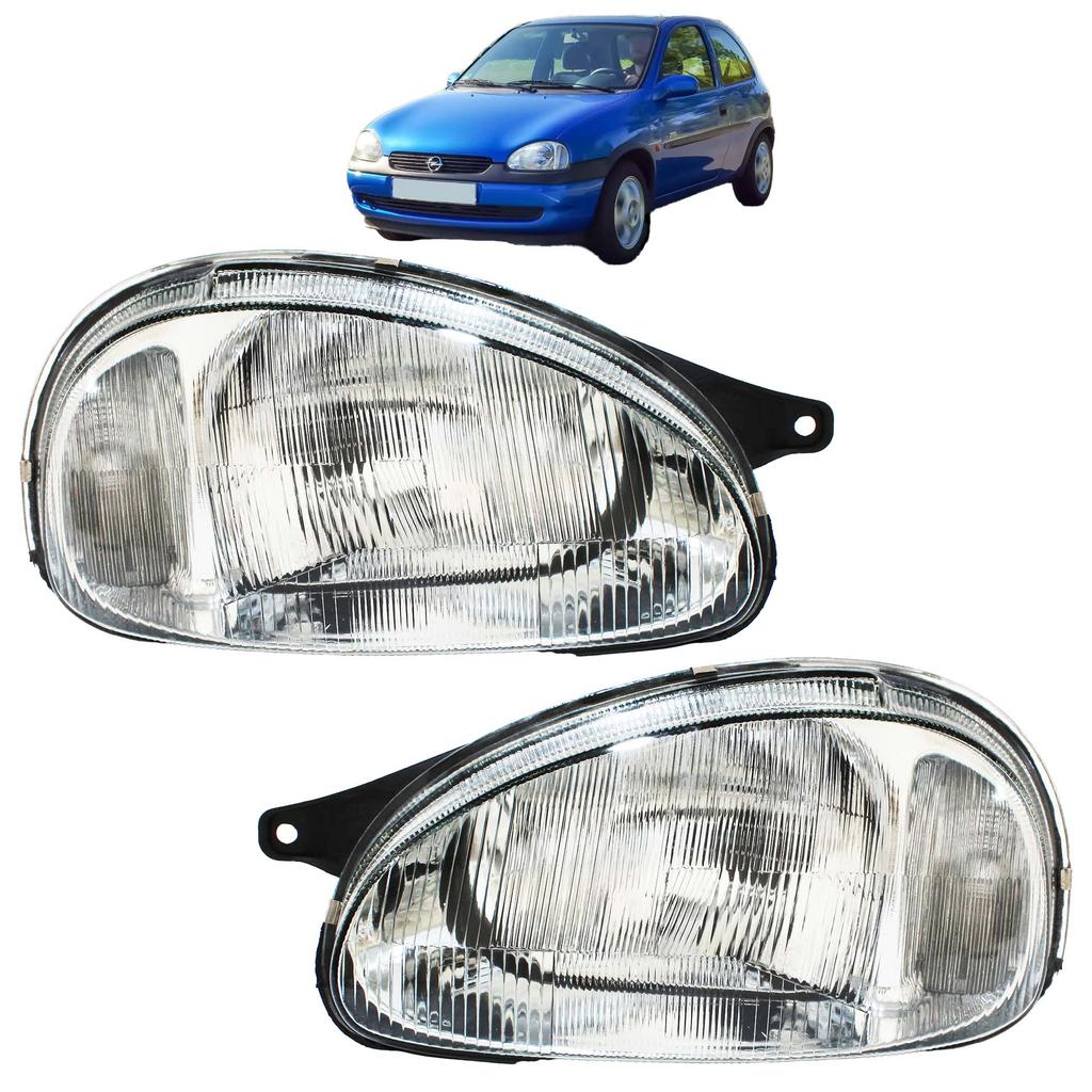 PAR Farol Corsa 1994 1995 1996 97 98 99 Cromado Lente Raiada