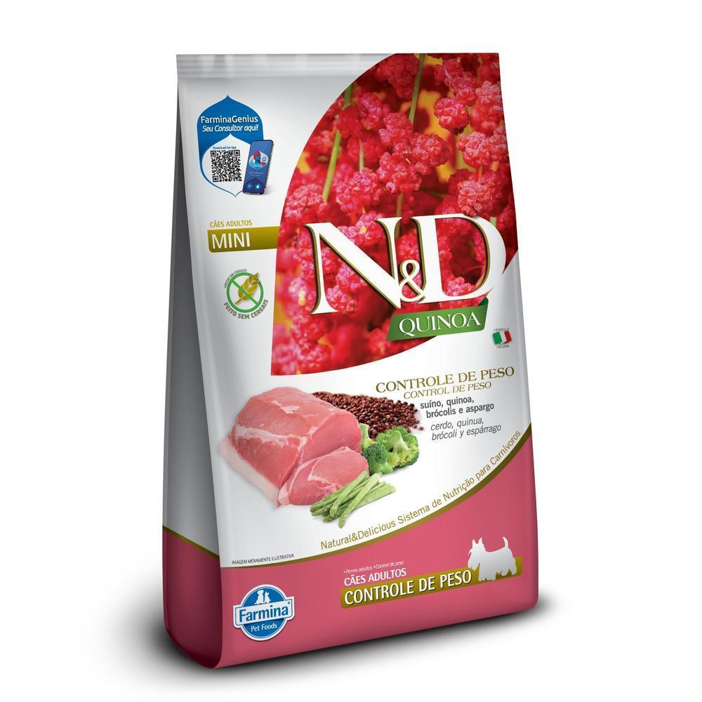 Controle de Peso para Cães Adultos de Raças Mini e Pequenas Sabor Suíno 2,5Kg N&