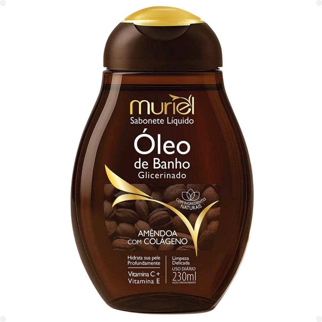 Sabonete Líquido Muriel Óleo De Banho Glicerinado Amêndoa Com Avelã 230ml em Oferta na Shopee