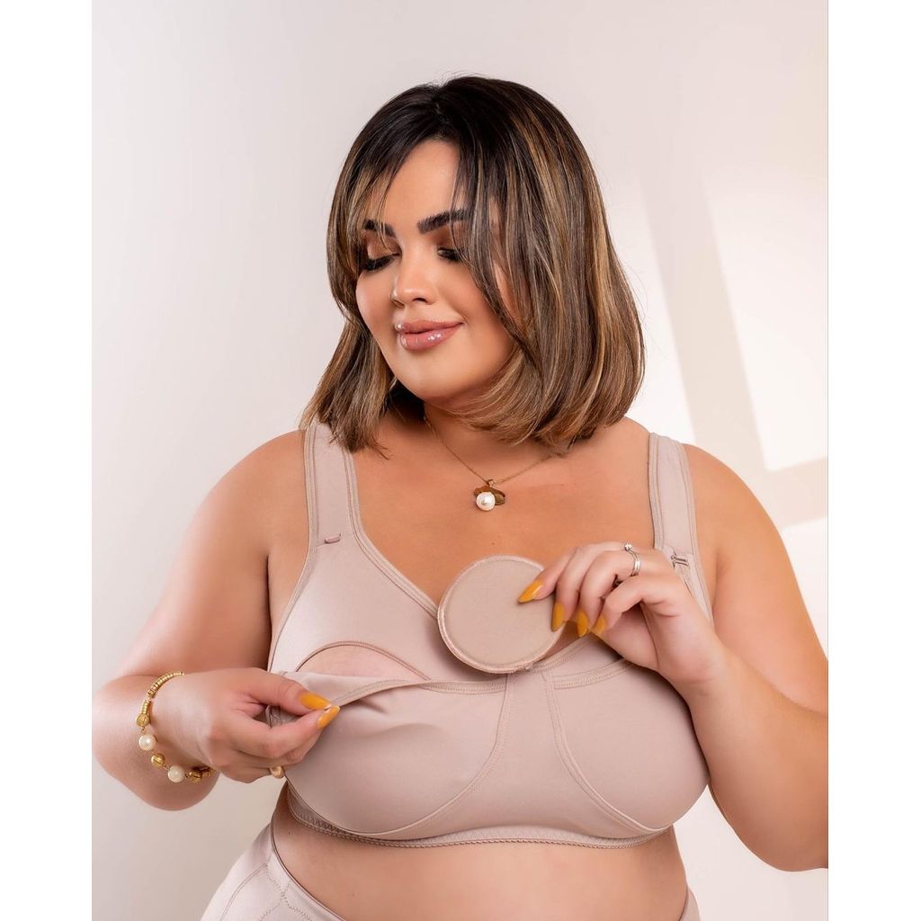 Sutiã Amamentação Plus Size Esponja Anti Vazamento