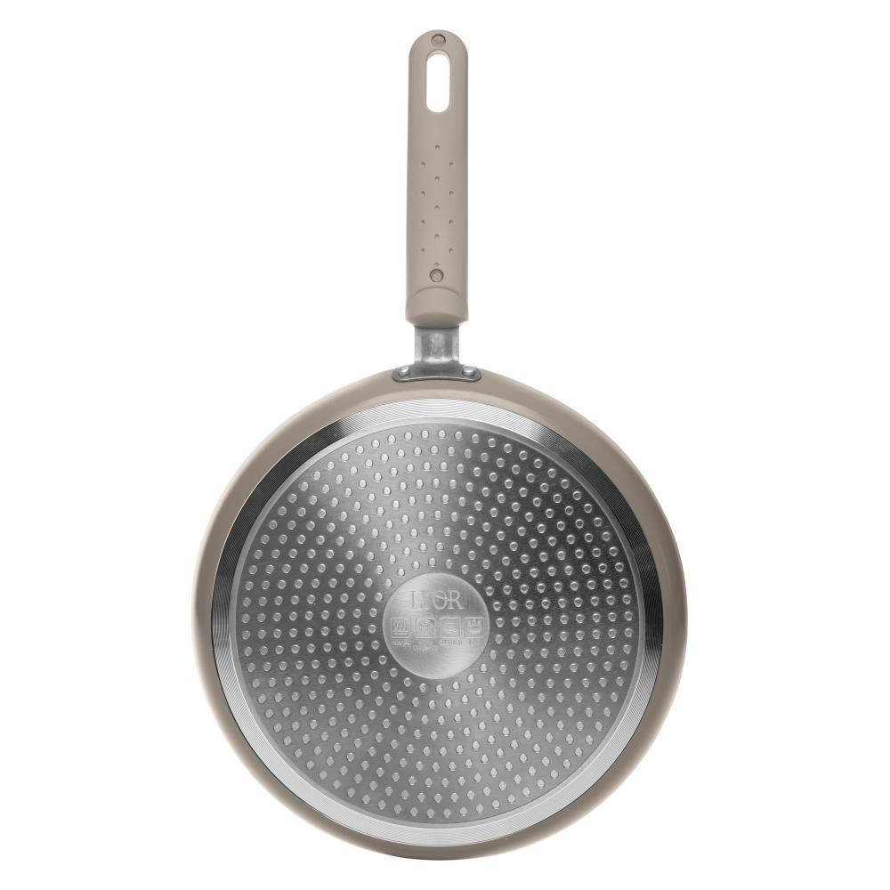 Tapioqueira de Indução 22cm Granito Chef Taupe Alumínio Cerâmico Lyor para Tapioca Panqueca Omelete Cozinha Práticas Uso — imagem 2 de 2