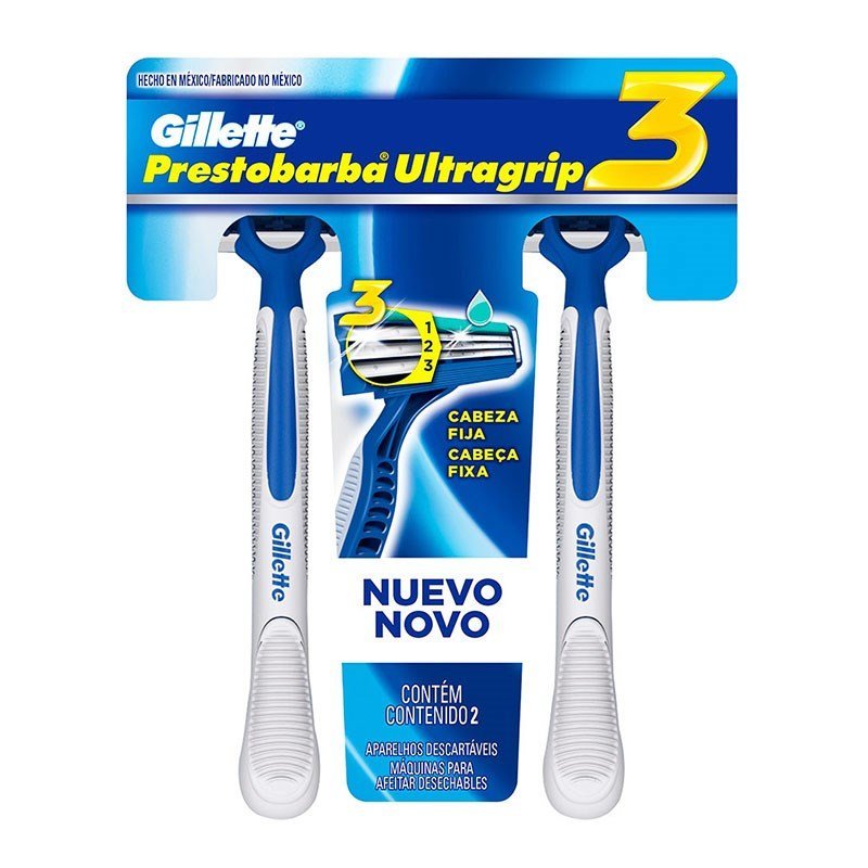 Aparelho Prestobarba Ultragrip 3 Masculino Com 2 Unidades