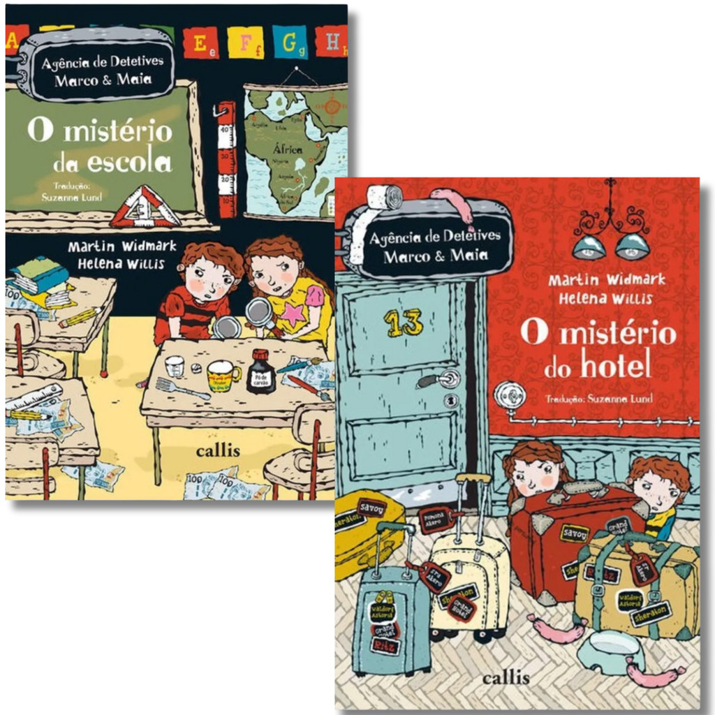 Kit 2 Livros | O Mistério do Hotel + O Mistério da Escola | Agência de Detetives Marco e Maia