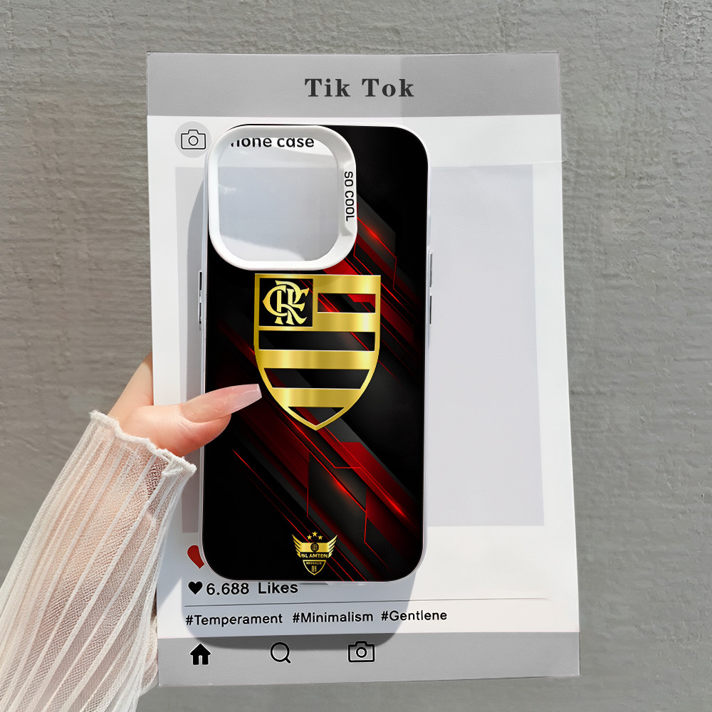 Capa Capinha Para SAMSUNG A01 A02 A03 A05 A05S A06 A07 A10 A11 A14 A15 com estampa de escudo do Flamengo J00831
