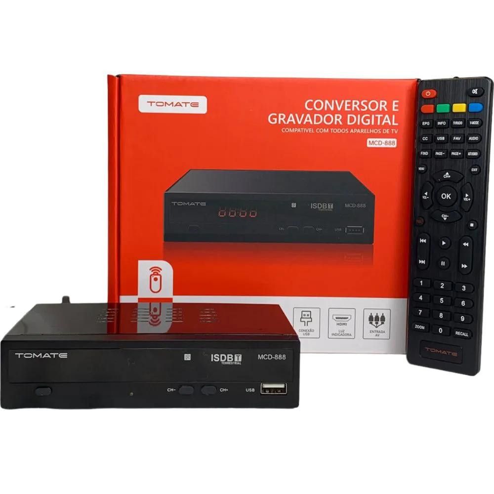 Conversor Digital Hd E Gravador Tomate Tv Digital Com Visor MCD-888