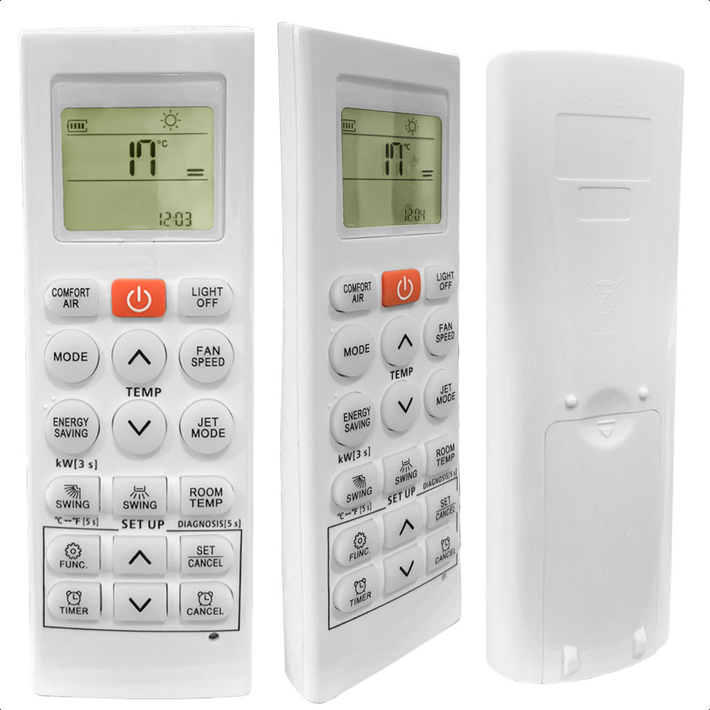 Controle Remoto Compatível com Ar Condicionado Agratto Fit Com Pilhas Inclusas