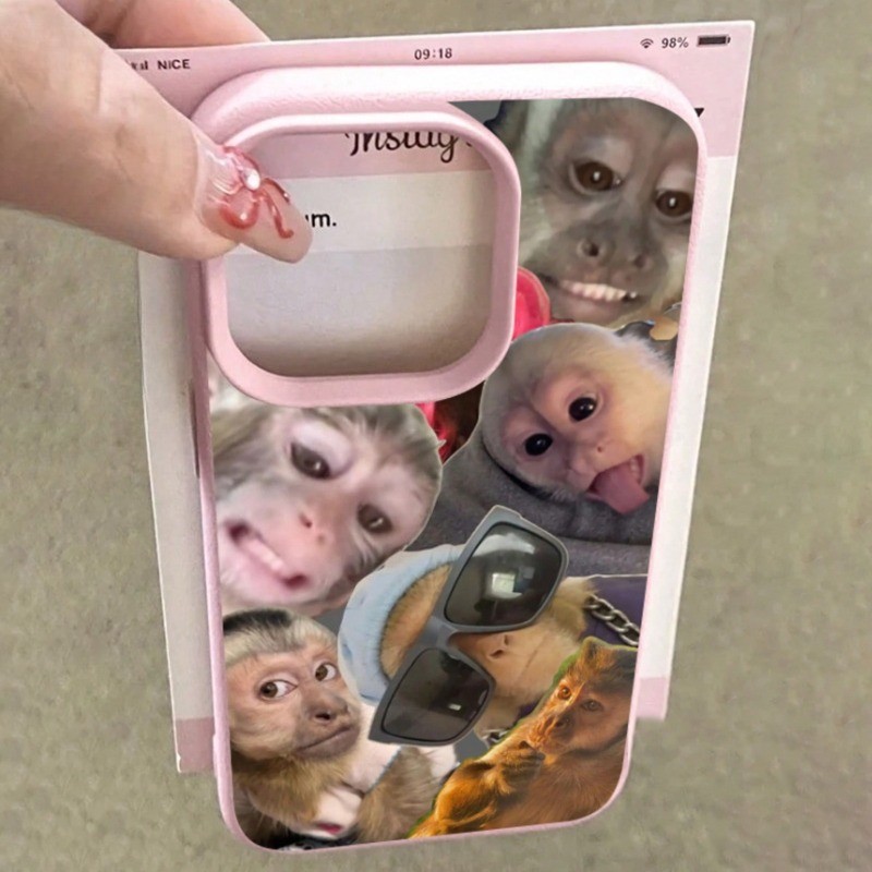 Moda Macaco Padrão Caso De Telefone Para Galaxy A56 A16 A15 A26 A35 A05 A55 A54 A06 A14 A25 A34 A53 A23 A52 A32 Capa
