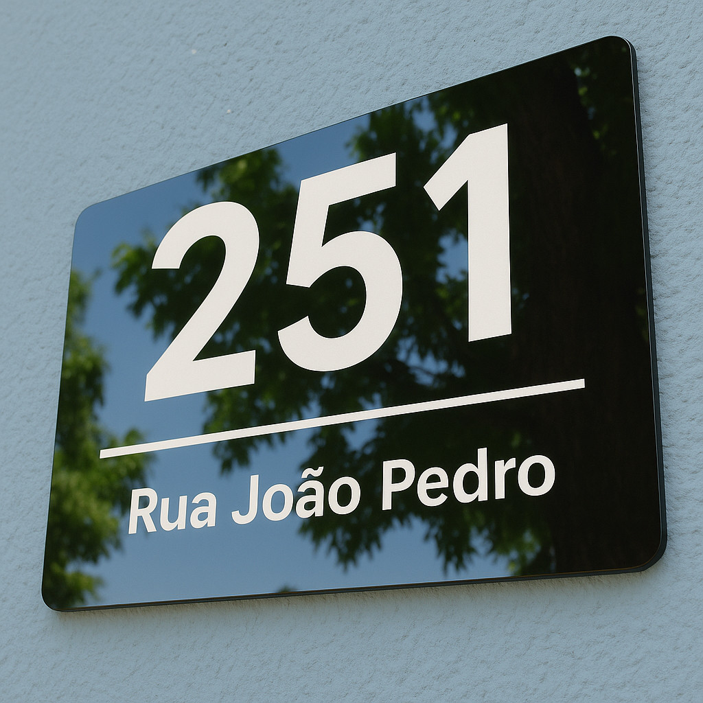 🏠 Placa em ACM para Endereço e Número de Casa – Diversas Cores – Condomínios e Empresas em Oferta na Shopee