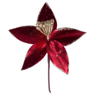 Bico Papagaio Metalizado Vermelho com Glitter Dourado 23cm D&A em Oferta na Shopee