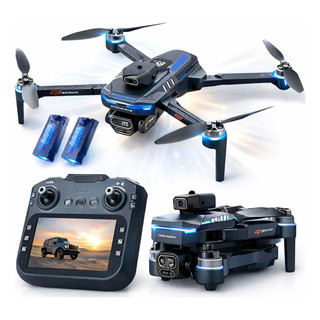 Drone Gt8 Profissional Com Tela No Controle 4k 1 Baterias com WiFi, Fotografia aérea, Helicóptero, Quadcopter Dobrável