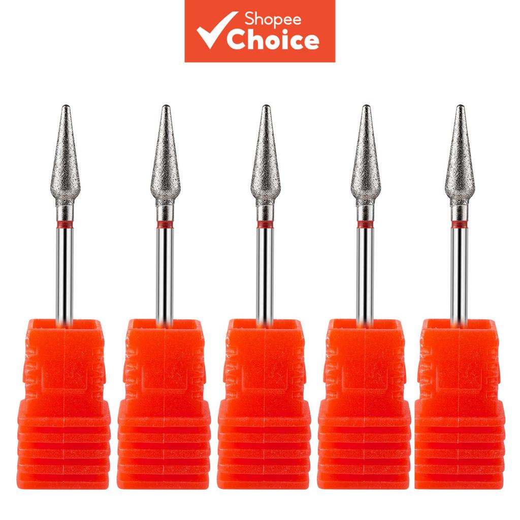  Brocas Diamantadas Para Furadeira Acessórios de Unhas 5 Unidades