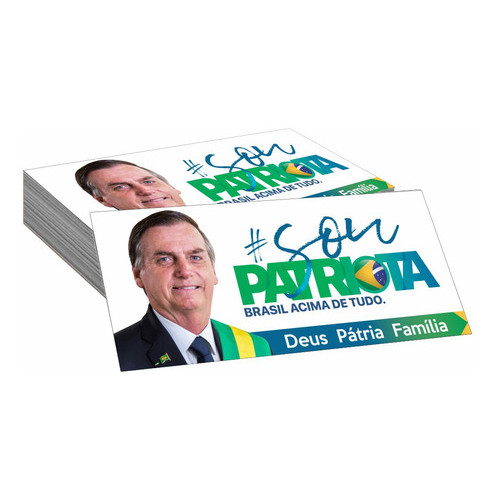 Adesivo Bolsonaro Patriota Carro E Moto - Pacote 10 Unidades