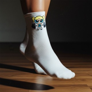 Meia Feminina Academia Esportiva Super Poderosas Algodão Casual Fitness Confortável em Oferta na Shopee