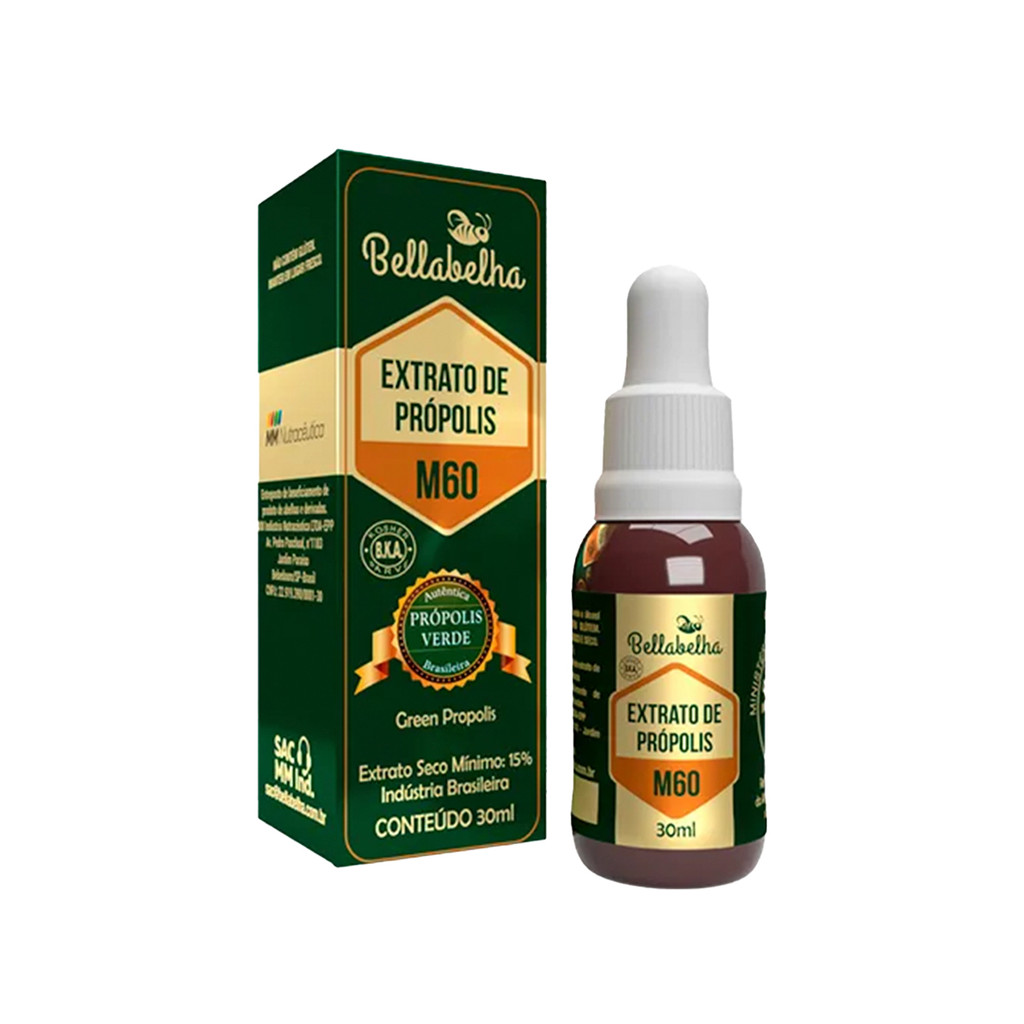Extrato de Propolis M60 - Propolis Verde 30ml - Apisvida em Oferta na Shopee