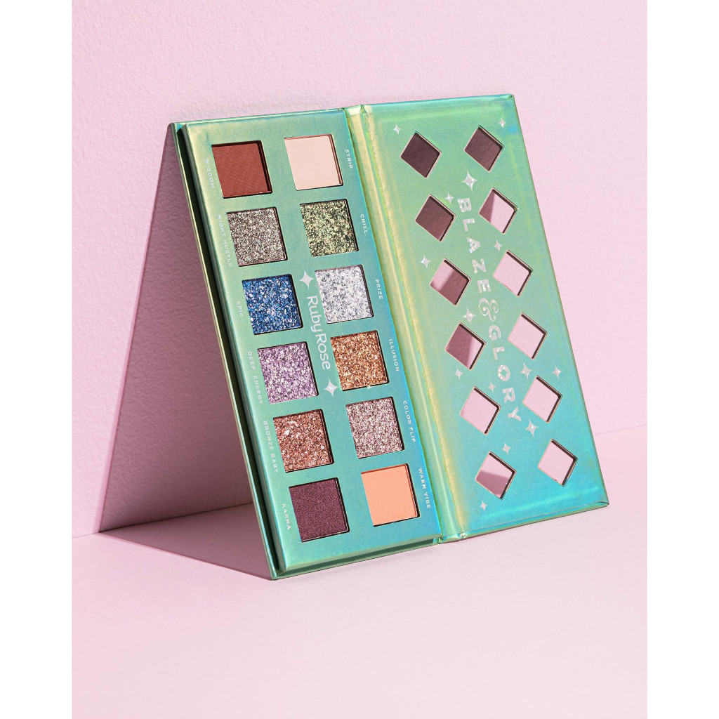 Paleta de Sombras Blaze e Glory 12 Cores by Ruby Rose