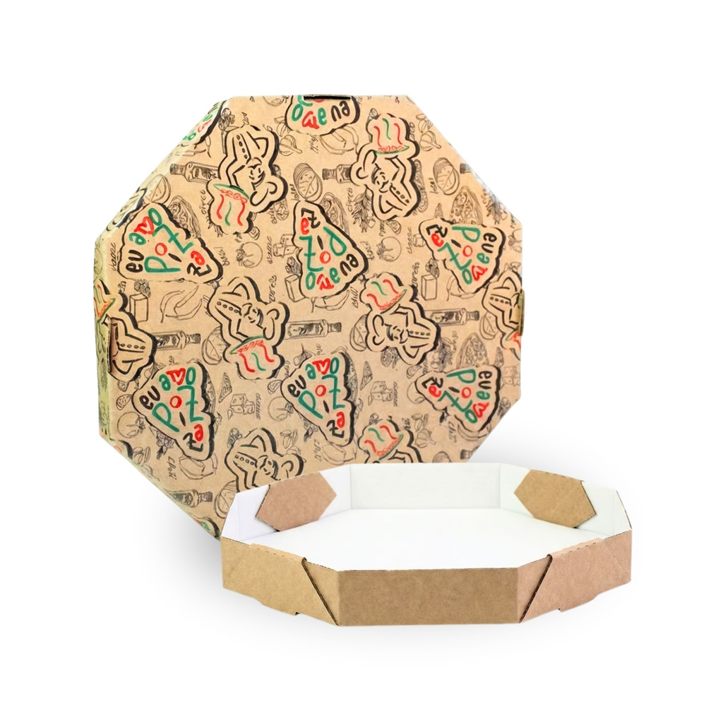 Caixa De Pizza Salgados Doce Delivery Oitavada 35cm Fardo 25un