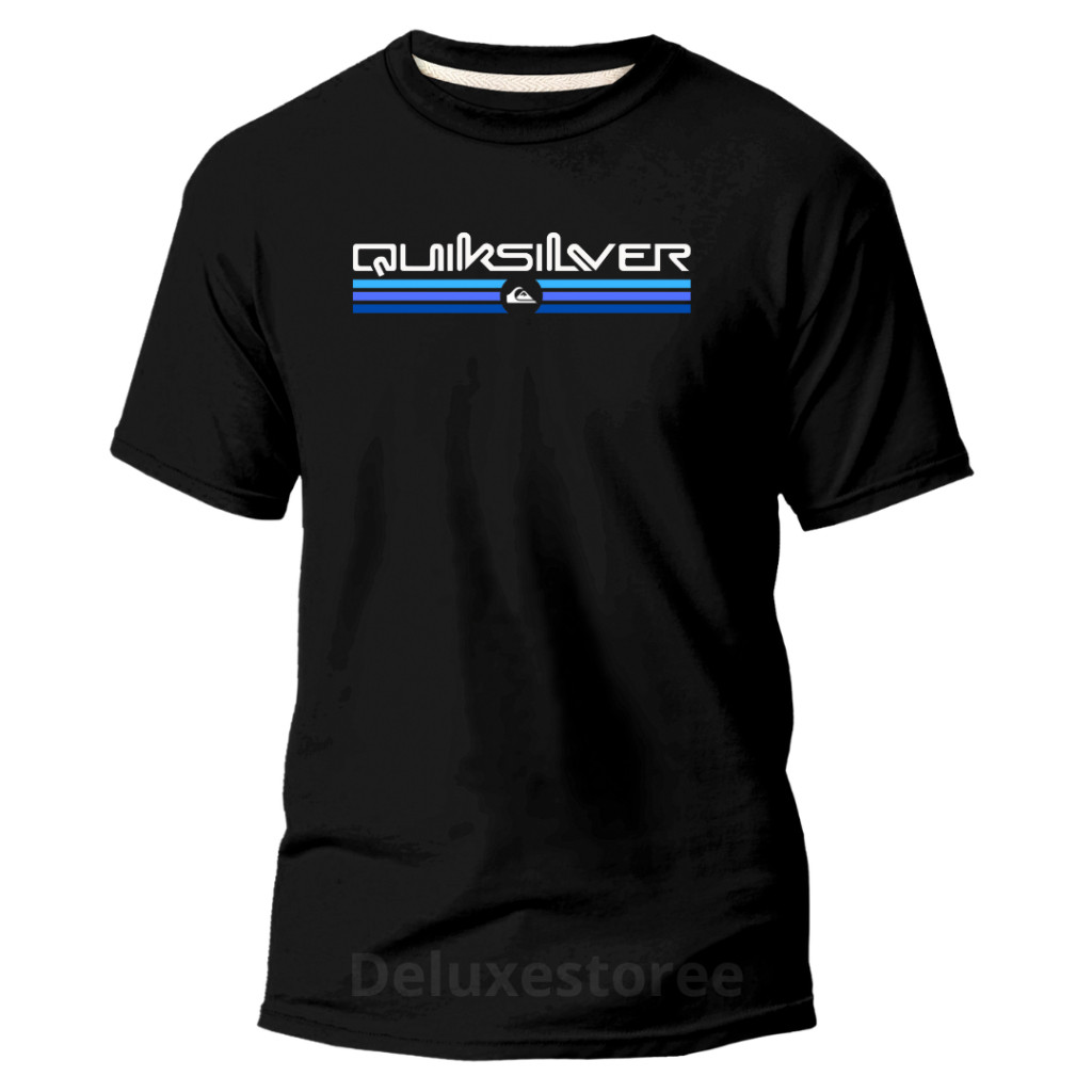 Camiseta Masculina Quicksilver Moderno Camisa Básica Algodão 30,1 Moda  Verão