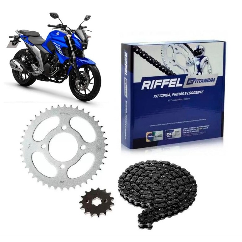 KIT RELAÇAO FAZER 250 18-23/FZ 25 18-21 - RIFFEL