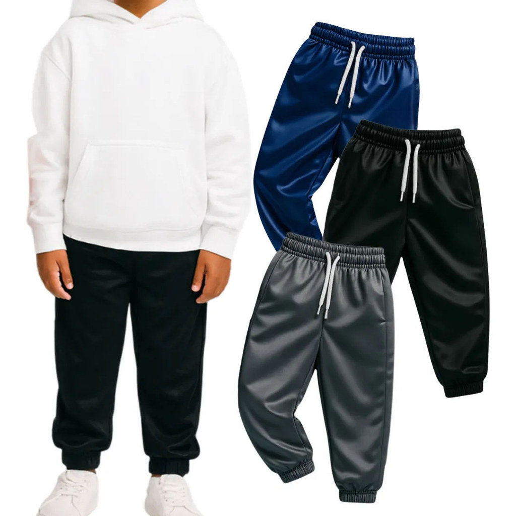 Kit 3 Calças Jogger Infantil para o dia a dia da garotada Modelo 2026