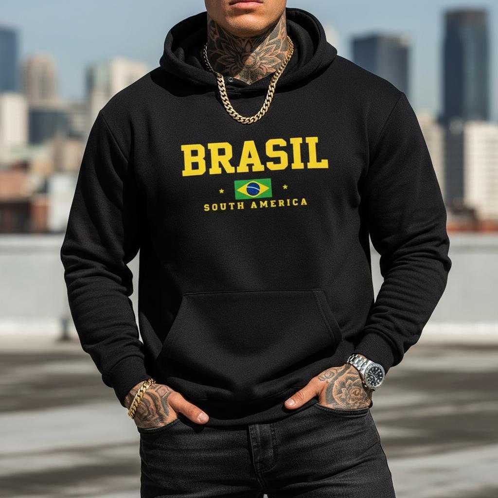 Moletom Canguru Copa do Mundo Bolso Capuz Unissex Brasil South American Lançamento 2026