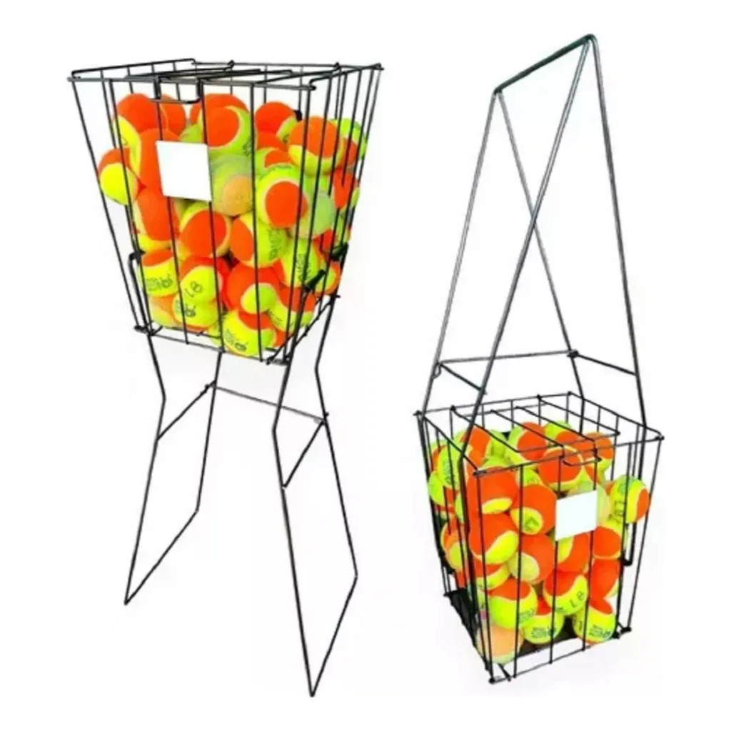 Cesto Bola Tênis Beach Tennis Pegador 75 Bolas Padel Esporte Jogo Treino Praticidade Organizador