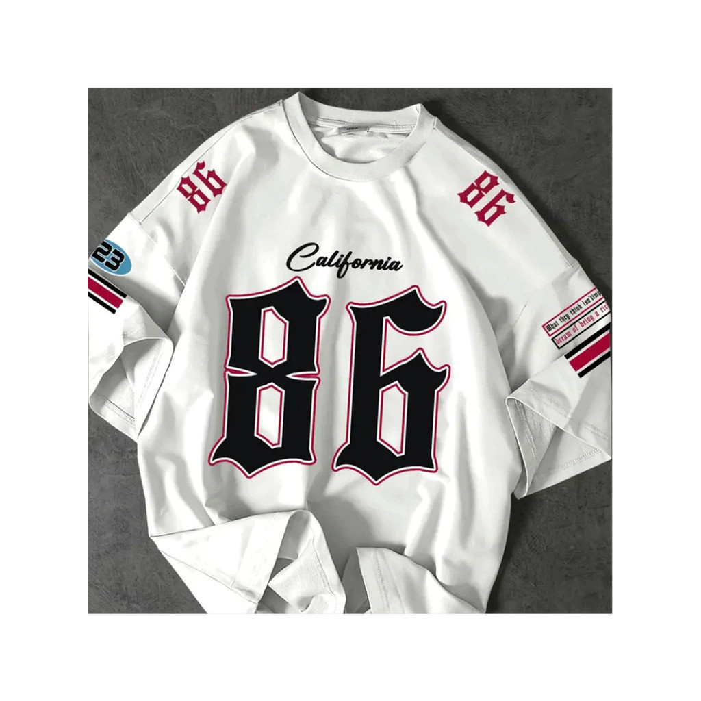 Camiseta California 86 Camisa Estilo Jersey Americana 100% Algodão do P ao G3 Estampada Gringa EUA