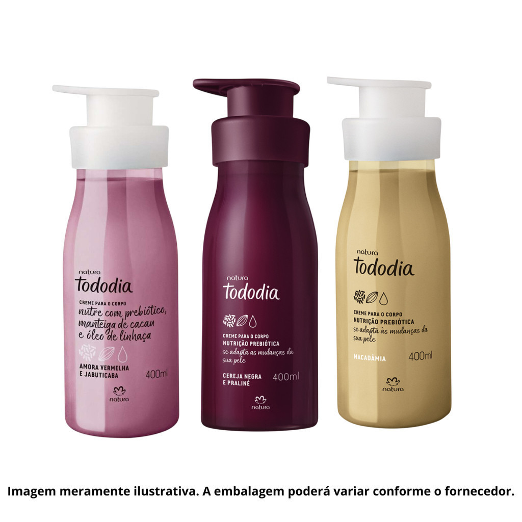 Kit Hidratante Corporal Tododia Natura 3x 400ml