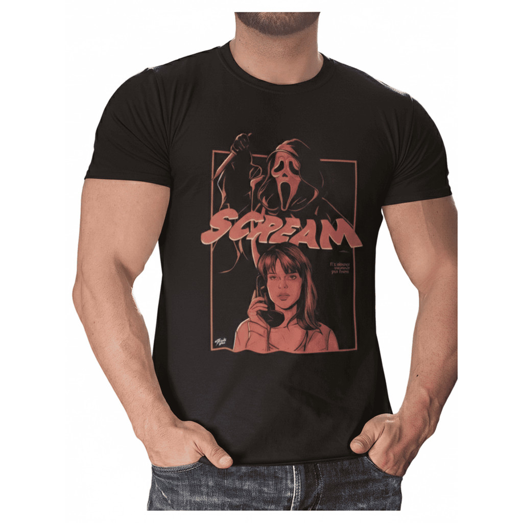 Camiseta Masculina Terror Suspense Clássico Estampada Lançamento Camiseta 100% Algodão Camisetão - Excelencia