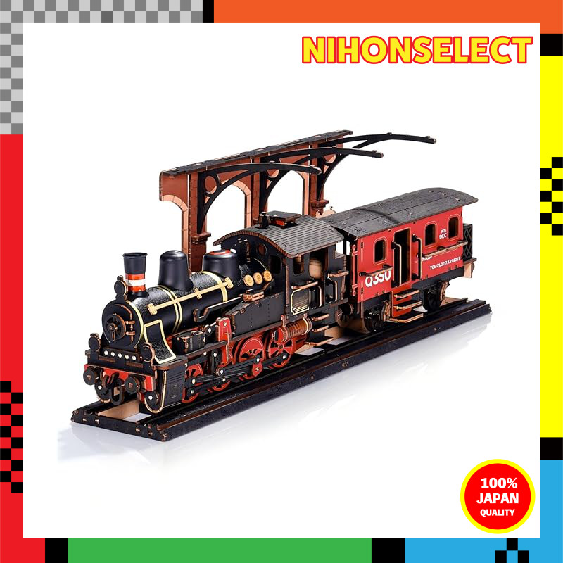 Locomotiva A Vapor De Quebra-Cabeça De Madeira 3D ROKR-Brinquedo 3D Com Decoração De Casa , Criação De Atmosfera , Entrada , Artesanato