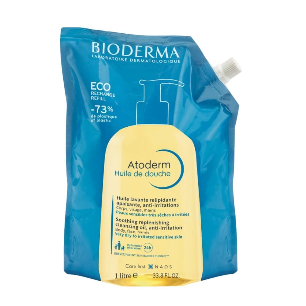Bioderma Atoderm Refil Óleo De Banho Higiene Hidratante Diária 1L em Oferta na Shopee